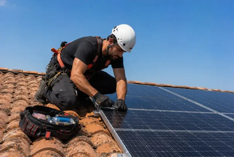 Maintenance et monitoring de panneaux solaires au Champ-Saint-Père