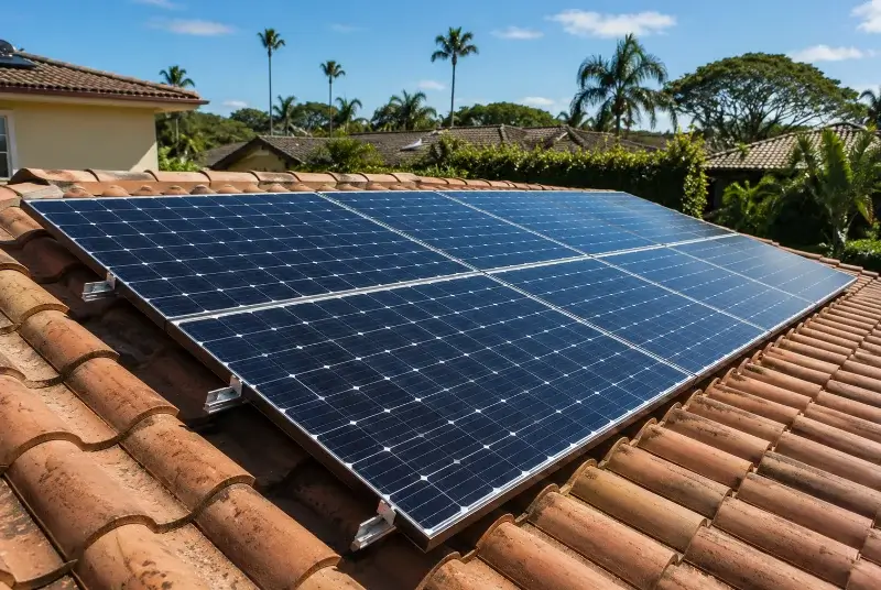 Installation de panneaux solaires au Champ-Saint-Père